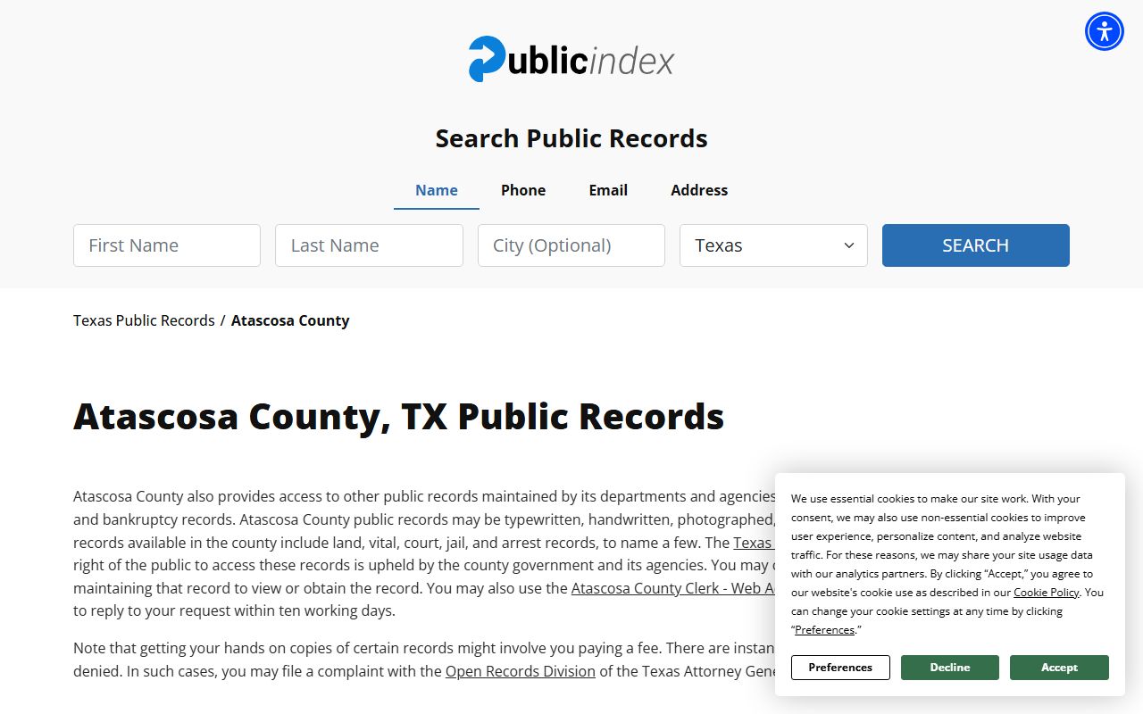 Atascosa County Sheriff arrest records and jail roster