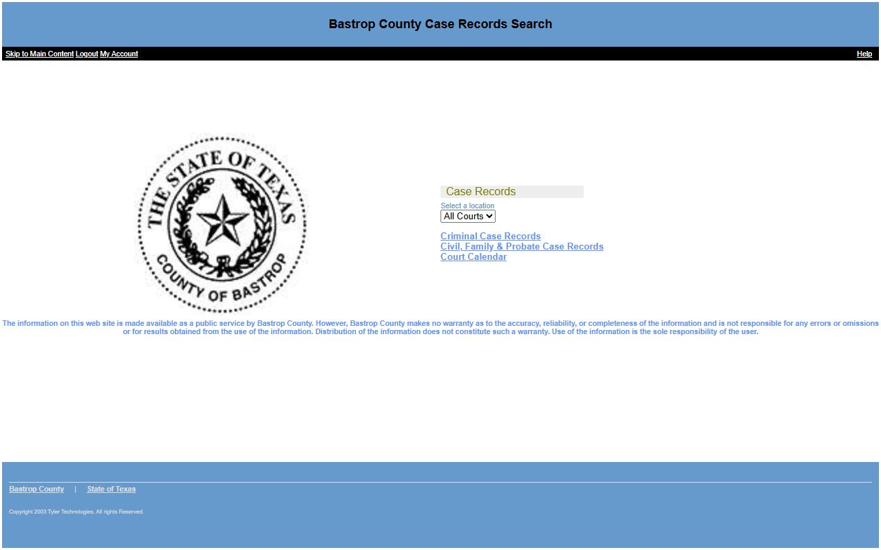 Bastrop County Sheriff arrest records and jail information
