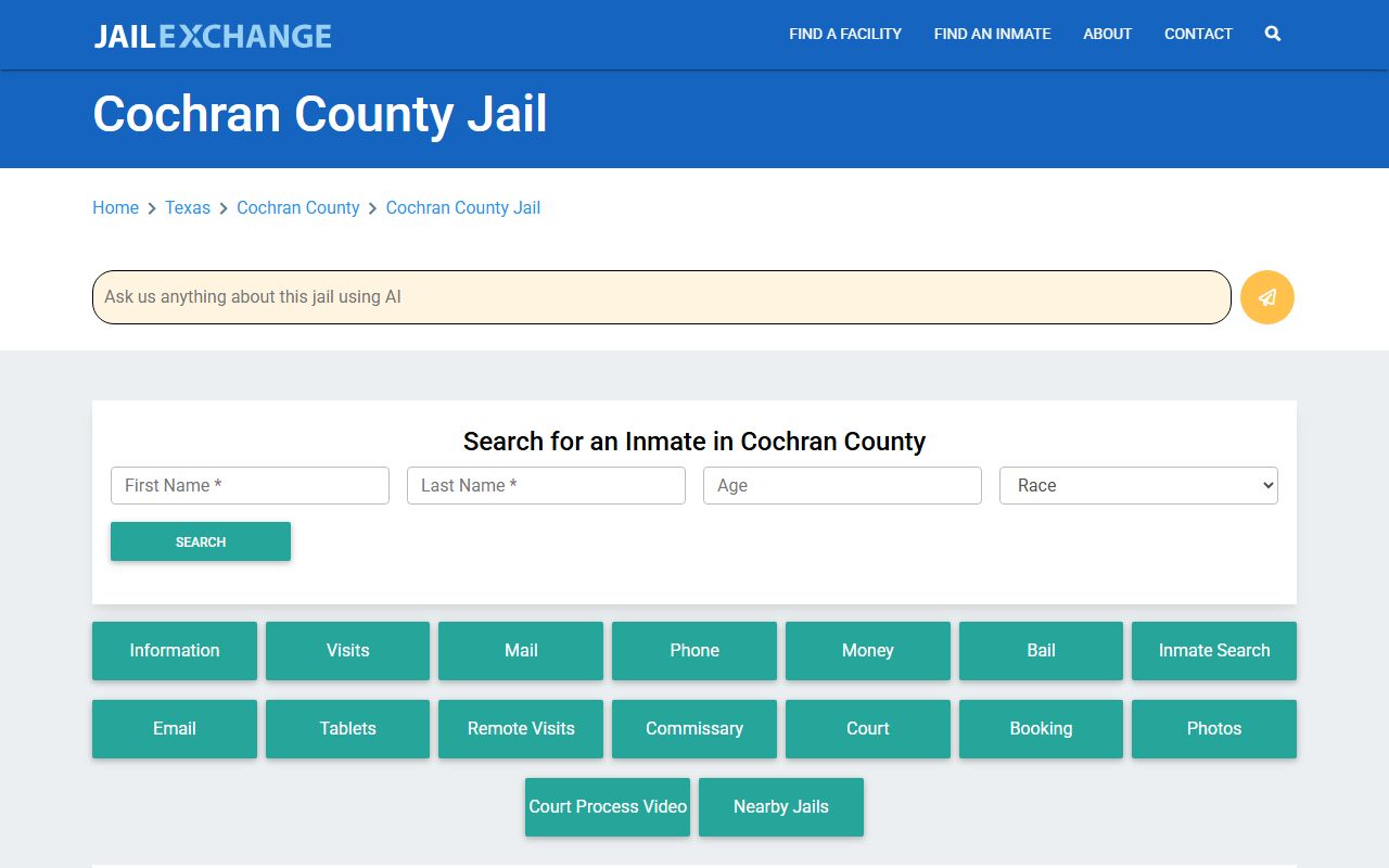 Cochran County Sheriff's Office arrest records and jail in Morton Texas