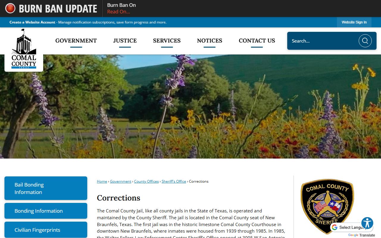 Comal County Sheriff arrest records