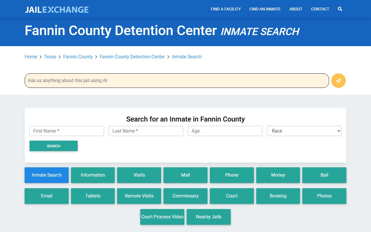 Fannin County Sheriff arrest records and jail roster