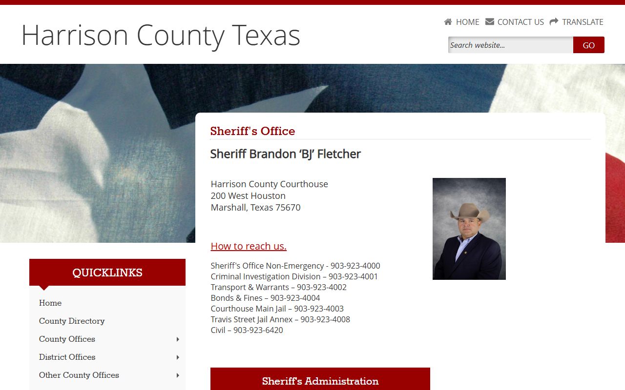 Harrison County Sheriff's Office arrest records and jail booking information