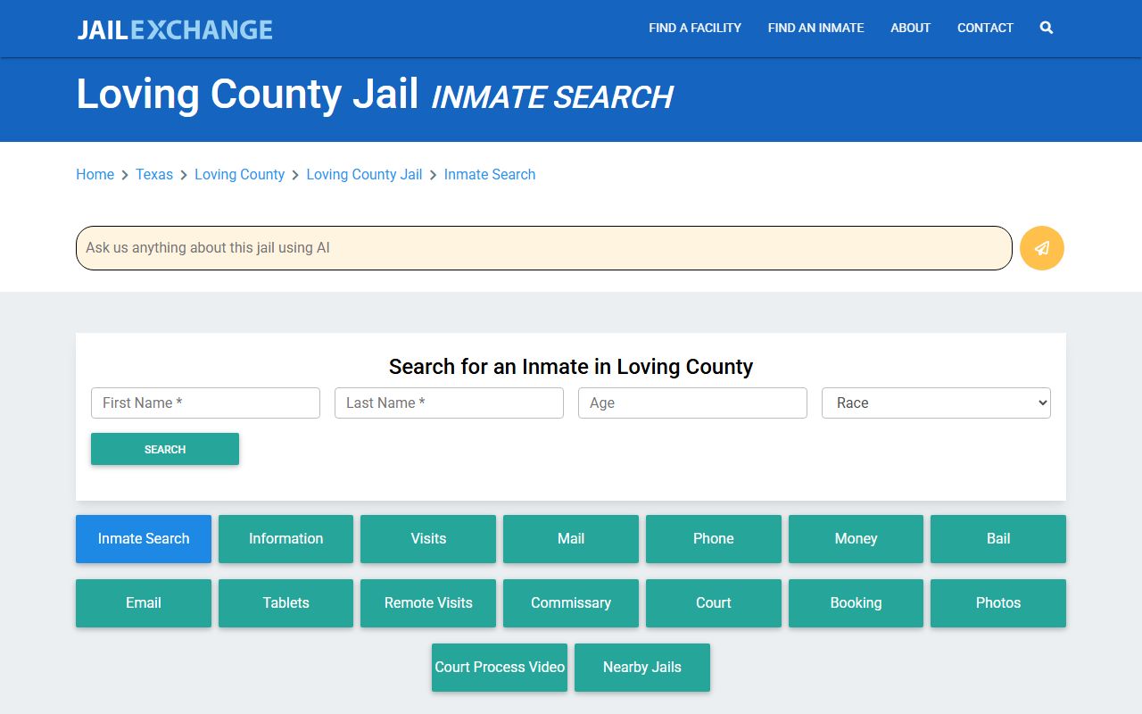 Loving County Sheriff Office arrest records and jail information